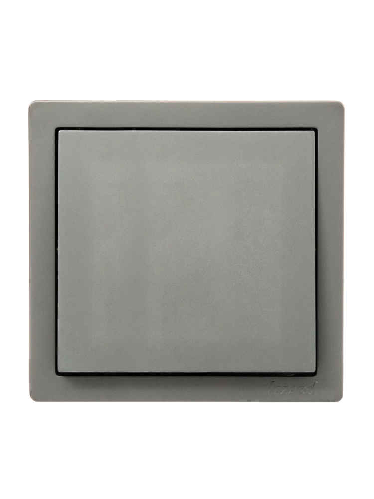 Вимикач накладний одноклавішний Lezard LETO без підсвітки платина металік 752-3500-100