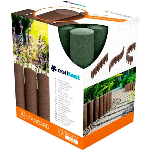 Ограждение для газона Cellfast Standart 2,3 м зеленое