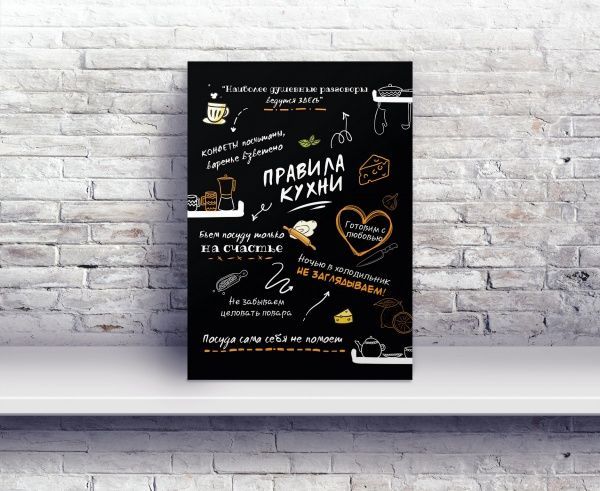 Постер Правила кухни А4 21 см