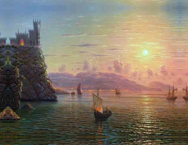 Репродукция RC-Swallows Nest.Morning 80x107 см RozenfeldArt 