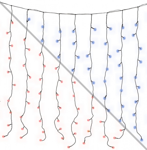 Декоративная гирлянда Джаз Лайт LDCL200-MG встроенный светодиод (LED) 200 ламп 2 м 