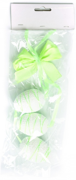 Декоративна підвіска Shunda Яйця смугасті пасхальні 4х20 см в асортименті