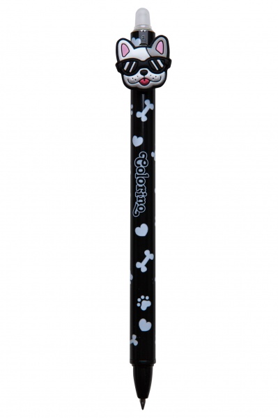 Ручка Colorino Бульдоги пиши-стирай синя 