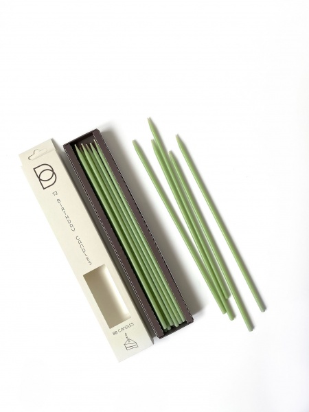 Свічки для торта BB CANDLES olive wood 25 см 12 шт.