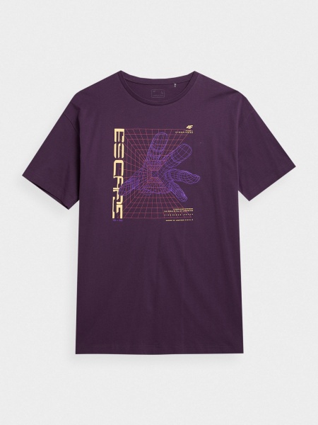 Футболка 4F TSHIRT M0888 4FAW23TTSHM0888-60S р.XL фіолетовий