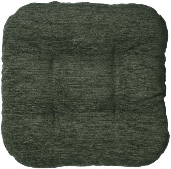 Подушка на стілець 41х41х8 Безе темно-зелена