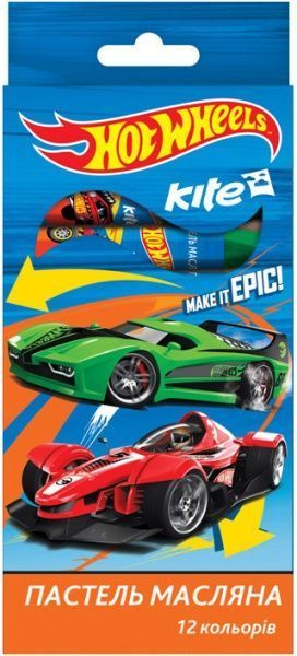 Пастель масляная Hot Wheels HW17-071, 12 шт. KITE