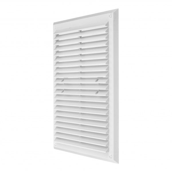 Решетка для вентиляции MiniMax с сеткой против насекомых 315 х 215 мм (1110) пластик белый 