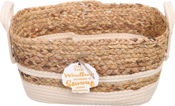Корзинка плетеная Tony Bridge Basket с текстилем 38х28х20 см YJN20-1S3-1 