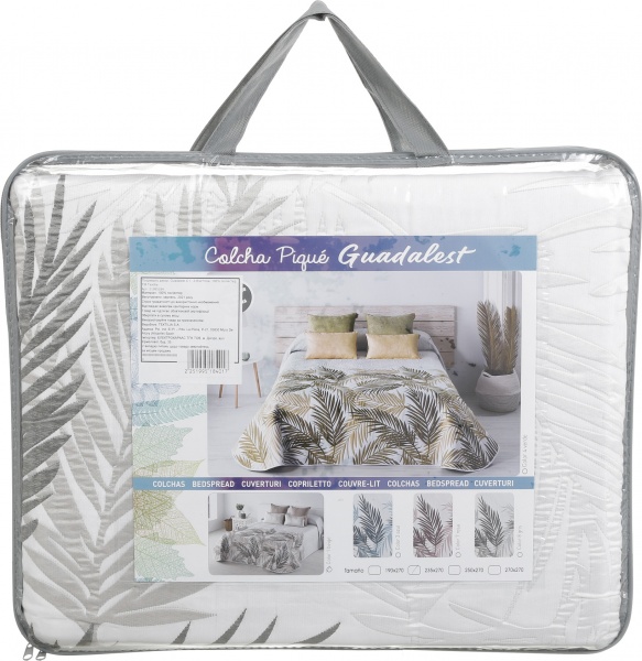 Покрывало Guadalest C1 235x270 см Textilia белый с рисунком 