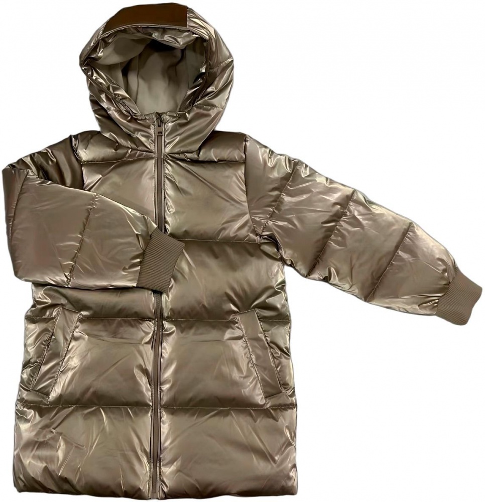 Куртка-пуховик для девочек HW р.104–110 серый COG2912303