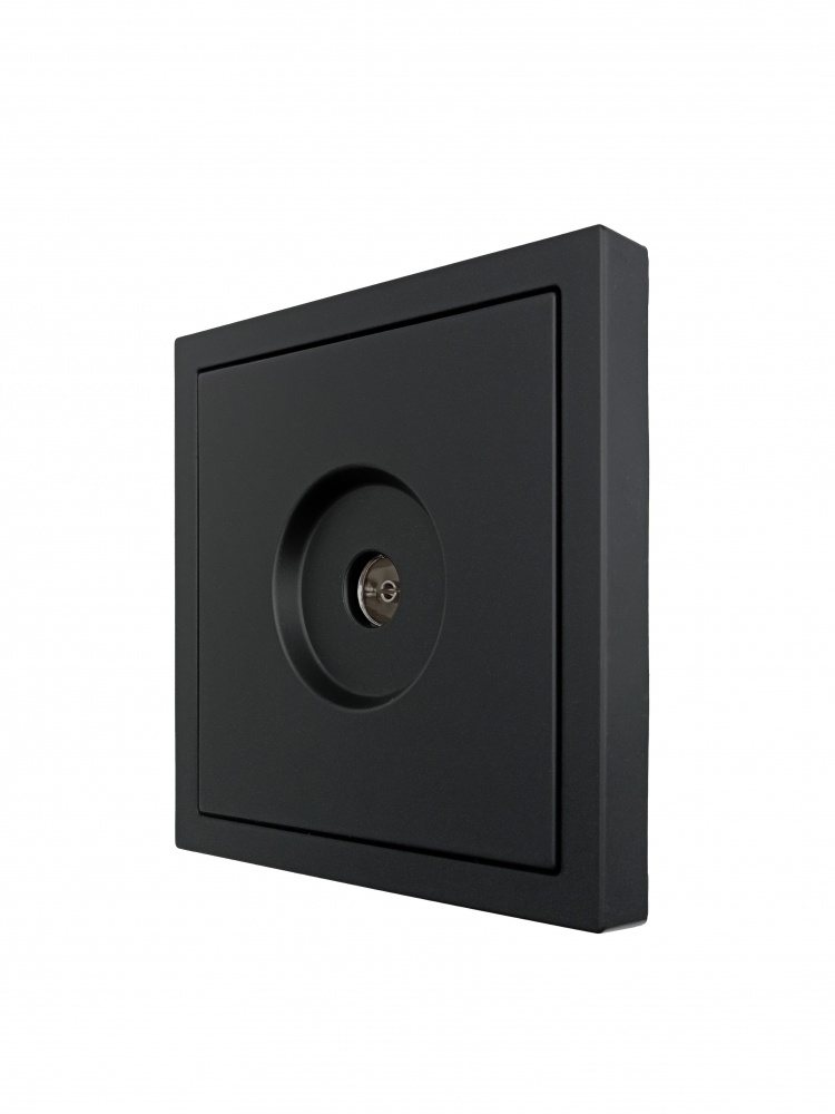 Механизм розетки TV проходная HausMark Juna IP20 черный матовый 7041-1788U2-129