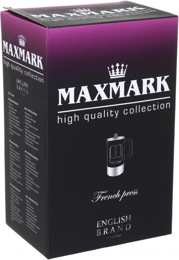 Френч-прес Maxmark 1000 мл сірий MK-F15-1000