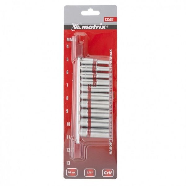 Набір головок подовжених 1/4