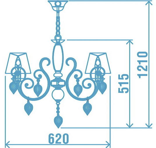 Люстра підвісна Victoria Lighting 3xE14 золотисто-бежевий Amande/SP3 