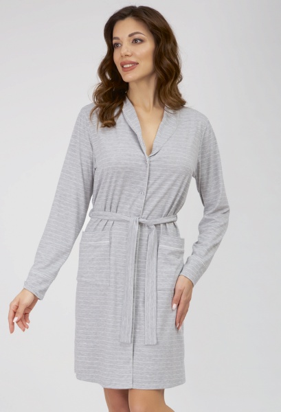 Халат жіночий Roksana р. 44 сірий меланж №1307/14047