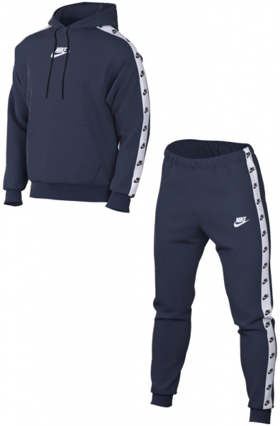 Спортивний костюм Nike CLUB FLC GX HD TRK SUIT DM6838-411 р. M синій