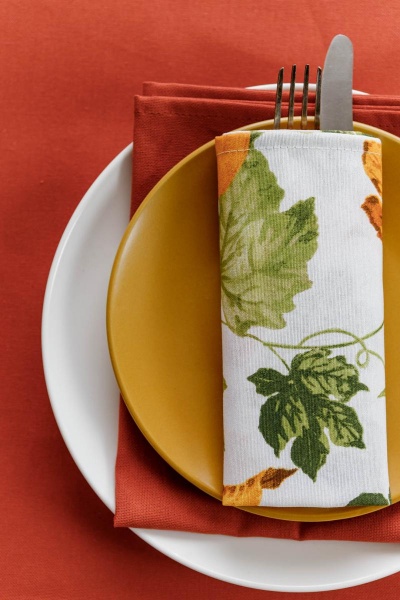 Дорожка на стол Тыквенный 40x140 см оранжевый Прованс 