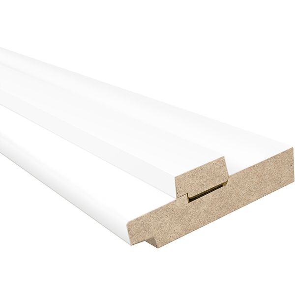 Дверная коробка ОМиС ПВХ Cortex 80х33 мм белый матовый