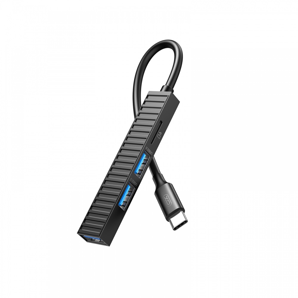 USB-хаб Xo HUB014B USB 3.0/2хUSB 2.0/SD/MicroSD Black (HUB014B.black)