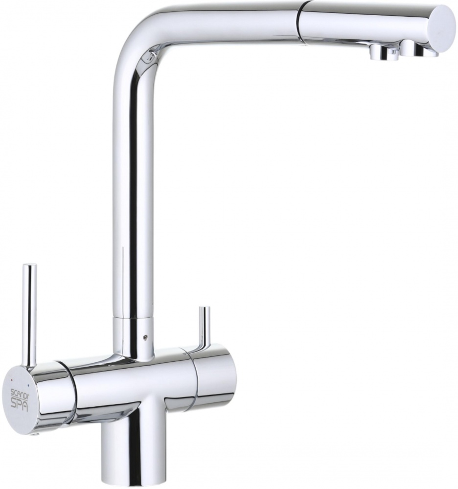 Змішувач для кухні ScandiSPA Modi з підключенням до фільтру BW6047 хром