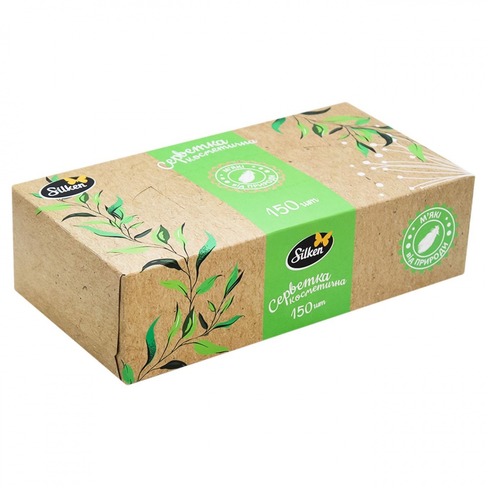 Салфетки в коробке Silken косметичка Крафт 150 шт.