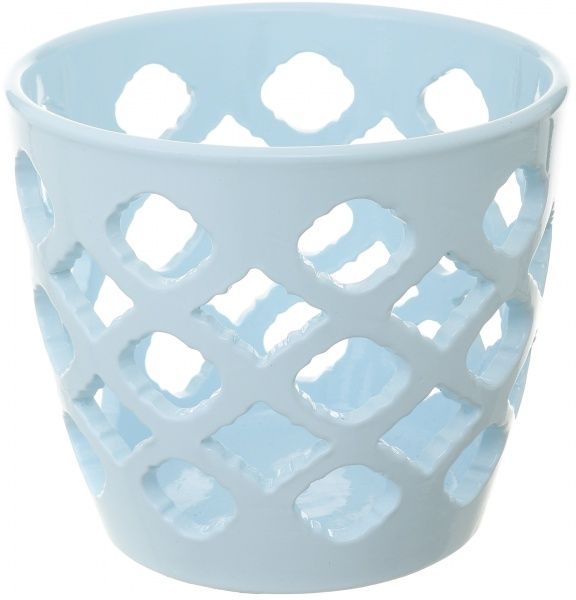 Горщик керамічний Ceramika-design ВК-20 ажур круглий 1л небесно-блакитний 