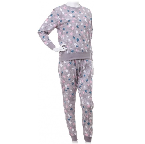 Костюм домашній жіночий La Nuit Home Full of Stars р. XL світло-сірий 