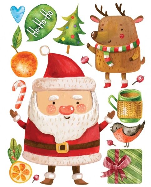 Декоративна наліпка Design stickers Санта 59,4х42 см 42x59,4 см