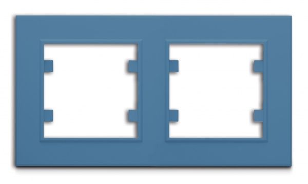 Рамка двухместная Makel Karea горизонтальная синий