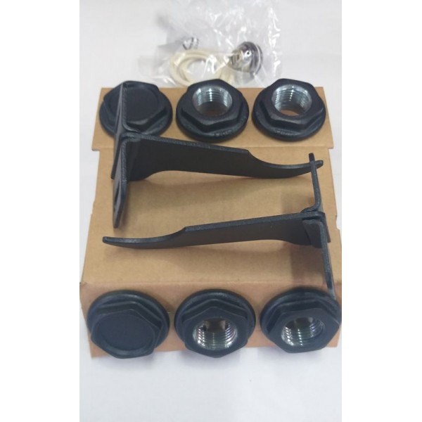 Монтажный комплект для радиаторов Nova Florida 1х1/2 BLACK COFFEE черный