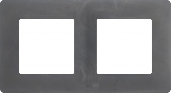 Рамка двухместная Plank Electrotechnic Classic универсальная базальт PLK1020731
