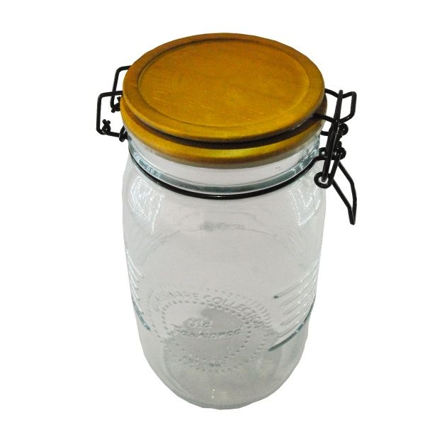 Банка із застібкою 1,5 л з дерев'яною кришкою 212851-WL Old Fashioned