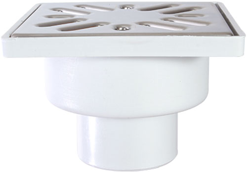 Душовий трап Styron STY-509-50 з решіткою 100х100 мм вертикальний випуск