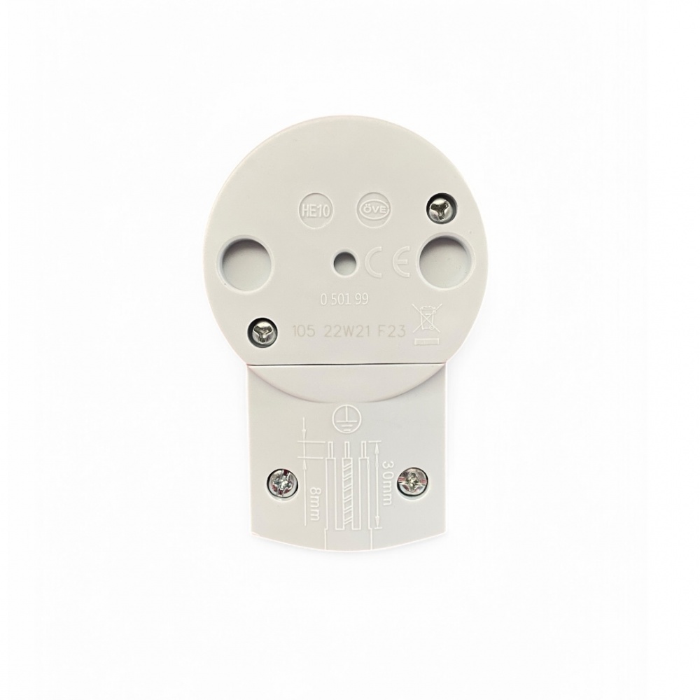 Розетка с заземлением белый 50199