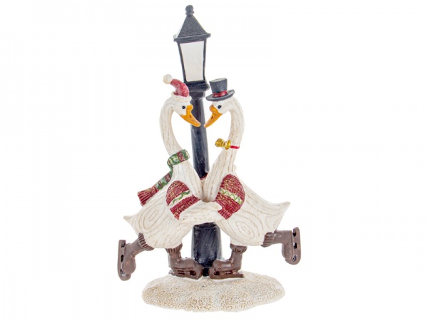 Декоративная новогодняя фигура Гуси 14 x 21,5 см 192-192 Lefard