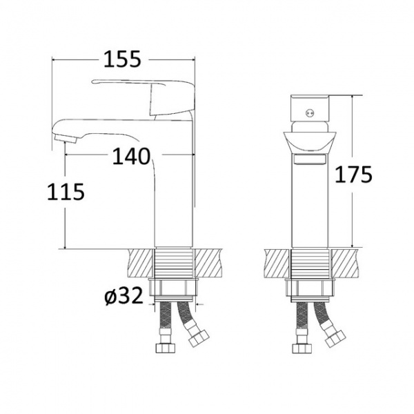 Змішувач для умивальника RJ Fly RBZ084-1