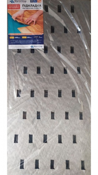 Подложка Warm Step XPS зел./серая 1000х500х3 мм для теплого пола 