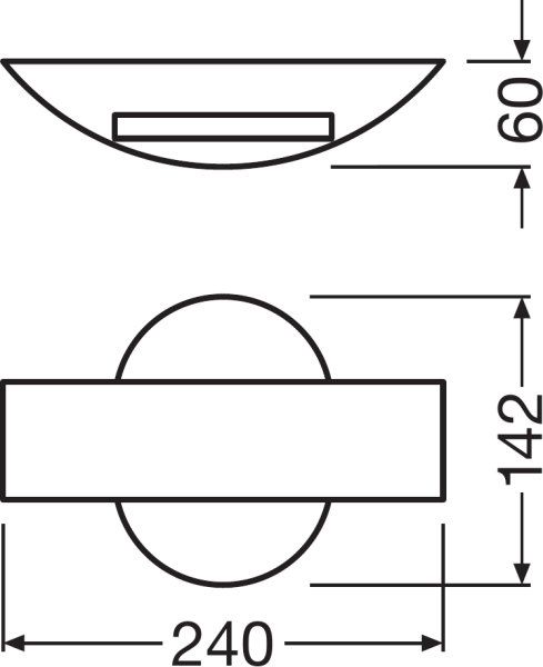 Подсветка для фасадов и ступенек Osram Shield 3000 K IP44 LED 11 Вт черный 