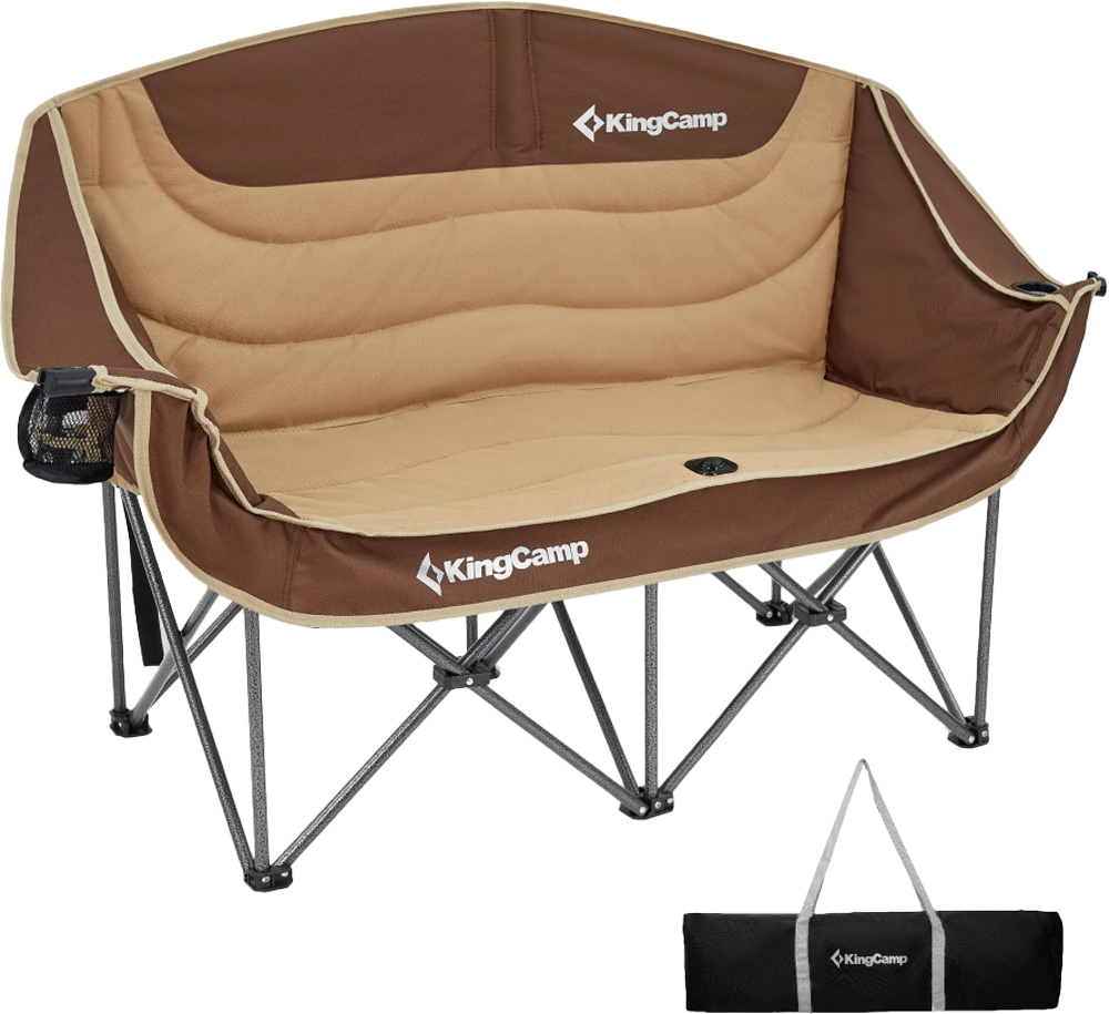 Крісло розкладне KingCamp Canna C20 Plus Khaki/Coffee (2248.65.53)