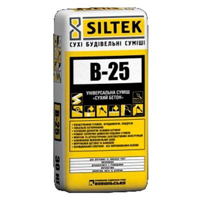 Суміш універсальна Siltek Сухий бетон В-25 30 кг — фото 1