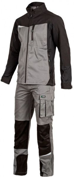 Куртка робоча Sizam Liverpool еластична р. L зріст універсальний 30110 чорний із сірим