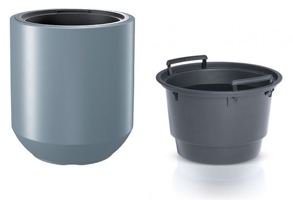 Горщик для квітів Prosperplast Heos 390х440 мм круглий світло-сірий 