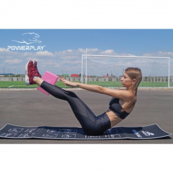 Блок для йоги PowerPlay OS PP_4006_Pink_Yoga_Brick рожевий 