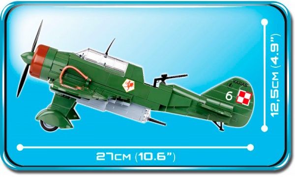 Конструктор Cobi Вторая Мировая Война Самолет PZL Карась P-23B COBI-5522