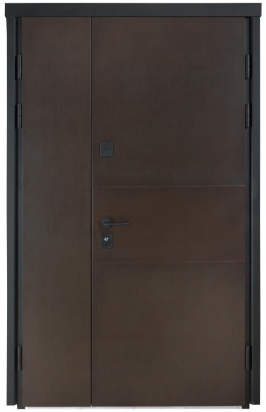 Дверь входная Булат Термо House-703 венге темный 2050x1200 мм левая