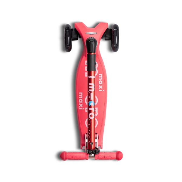 Самокат Micro Maxi Deluxe Foldable LED коралловый MMD093 