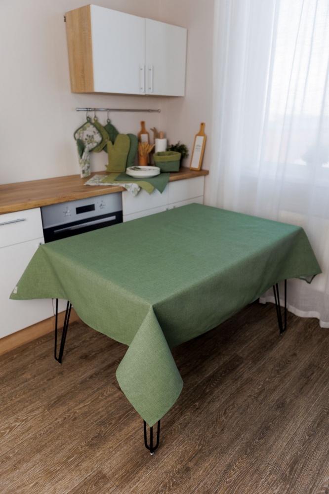 Скатертина Ботаніка 120x136 см зелена La Nuit