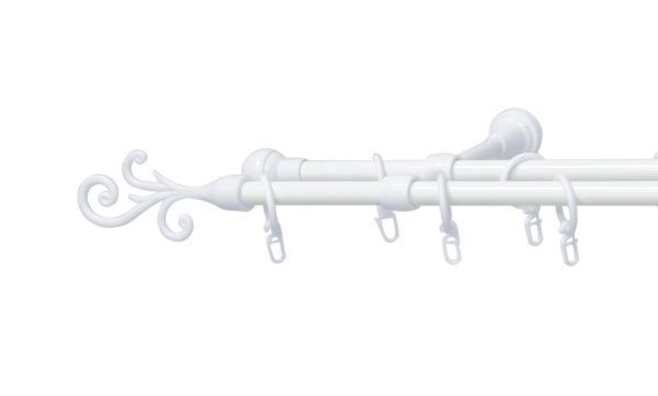 Карниз ОМіС PD подвійний укомплектований d16 мм 300 см білий молочний 