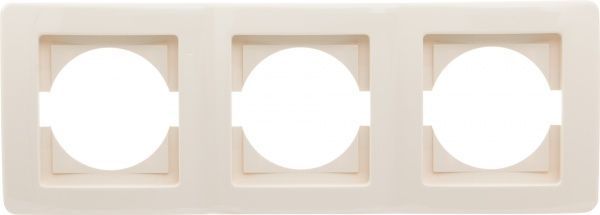 Рамка трехместная TEM Ekonomik горизонтальная кремовый 4324150